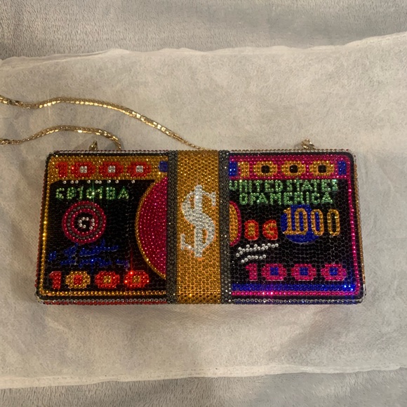 Womens colorful “Swarovski “ clutch - Picture 2 of 7